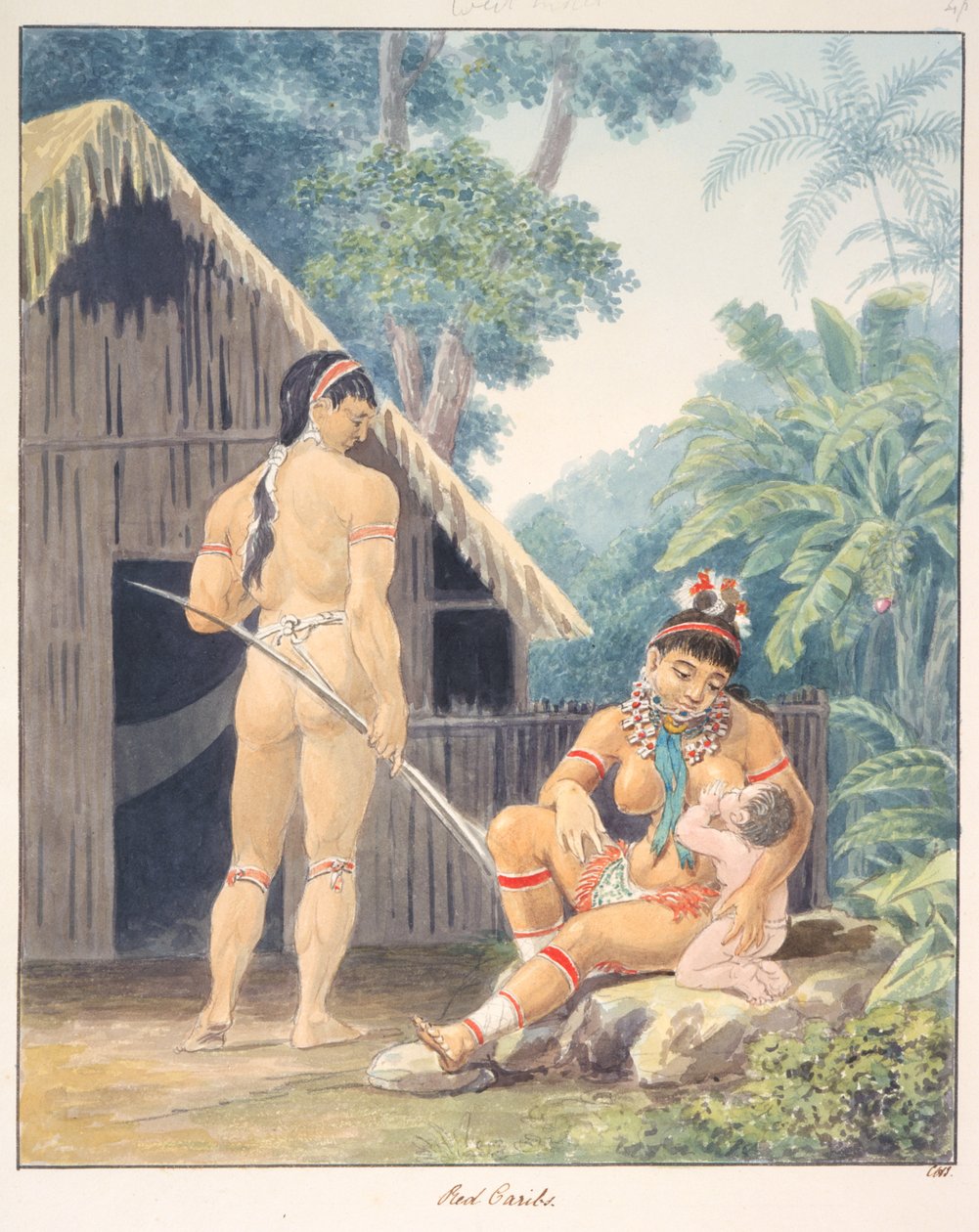 Red Caribs, cca 1843-50 (akvarel) od Unknown artist