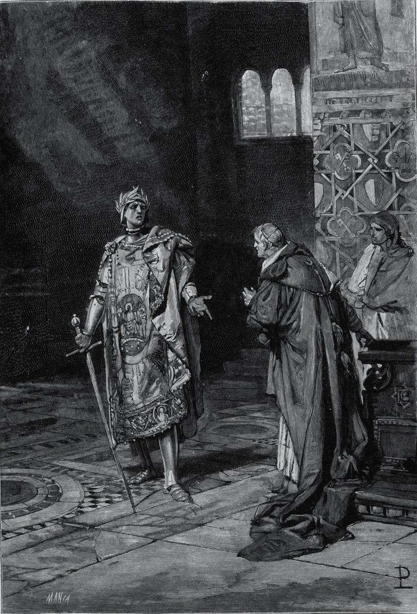 Zastoupení Cola di Rienzo (1314-1354), tribun římského lidu. Ilustrace konce 19. století od Unknown artist