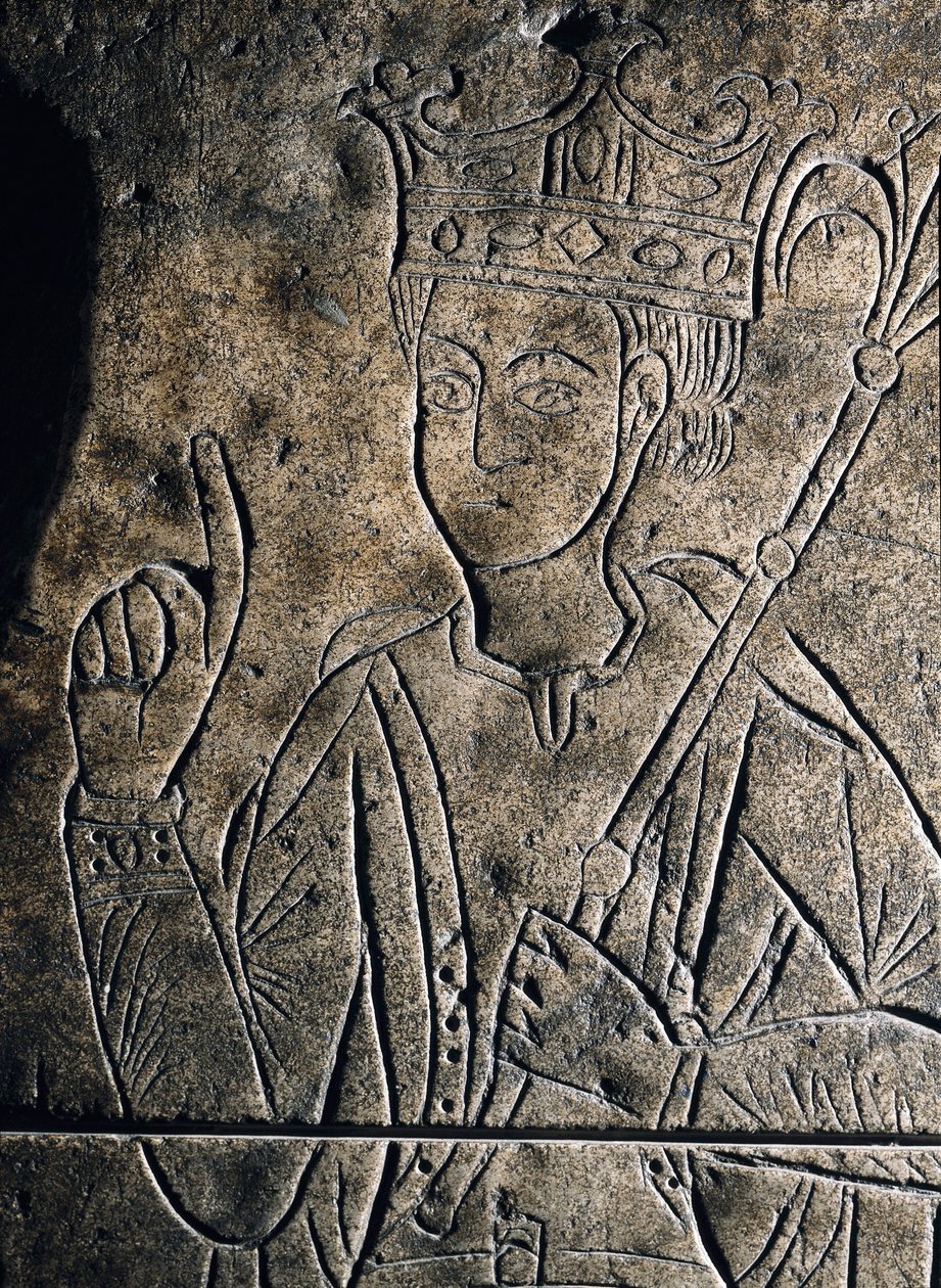 Zastoupení Sancheze II Garcia (1010-1029), hraběte z Kastilie. Nízký reliéf sochy na hrobce kláštera San Salvador v Ona (Španělsko). od Unknown artist