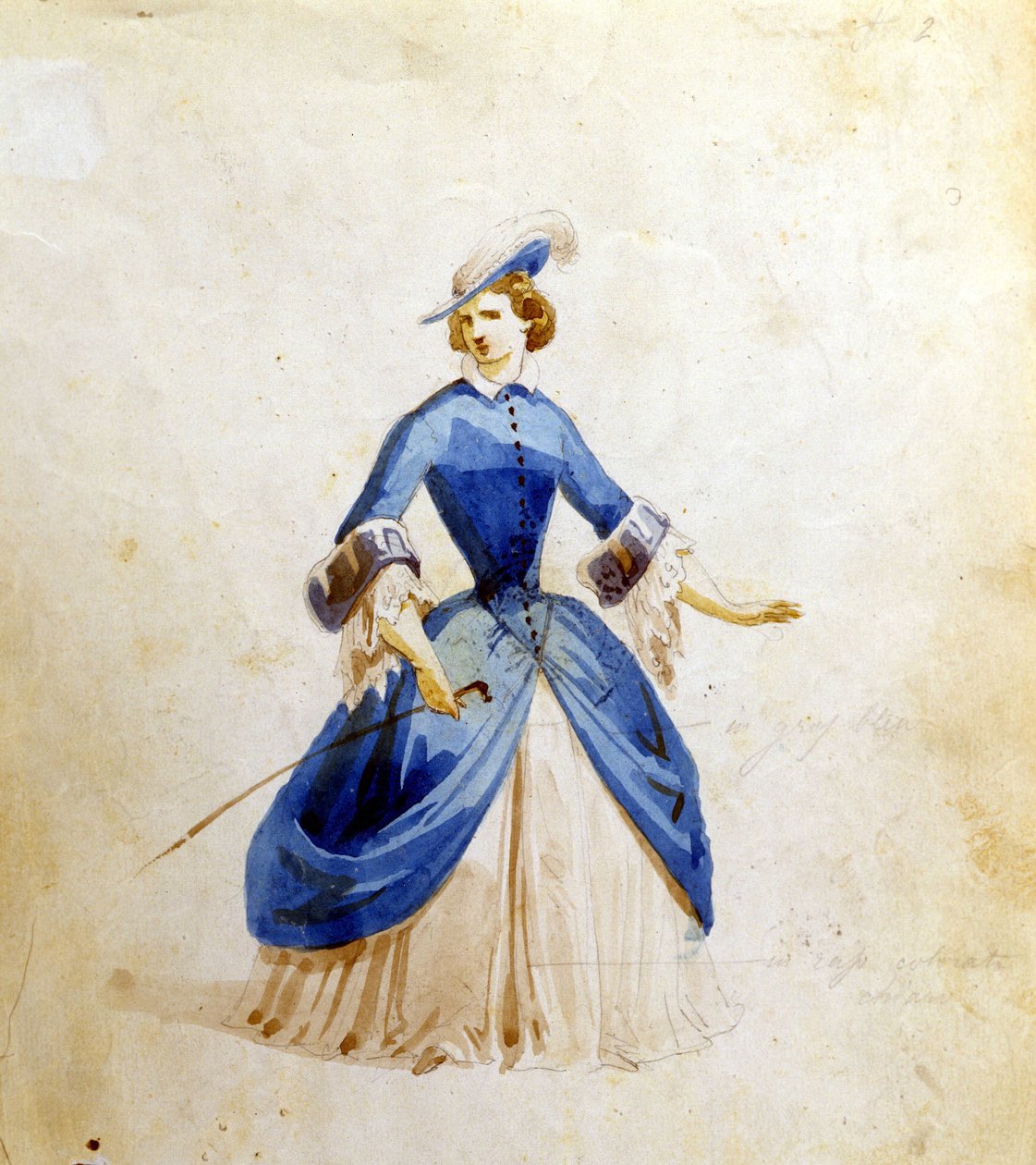 Zastoupení Violetty v opeře „La Traviata“ od Giuseppe Verdiho. 1855 od Unknown artist