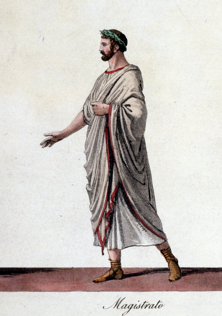 Zastoupení římského soudce. Rytina z počátku 19. století. od Unknown artist