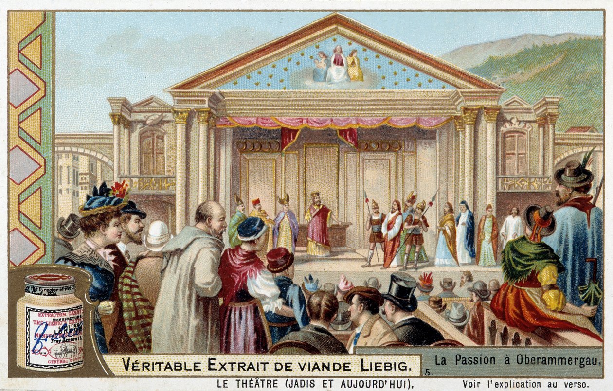 Znázornění hry vášně v Oberammergau (Německo) - Liebigova chromolitografie od Unknown artist