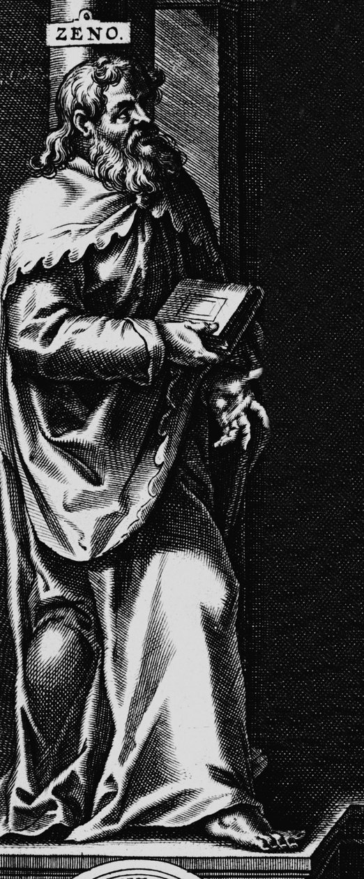 Znázornění řeckého stoického filozofa Zenona (Zeno) de Citium (nebo Kition) (335-262 př. n. l.)“ Rytina z frontispisu „Filosofických děl“ od Seneque od Unknown artist
