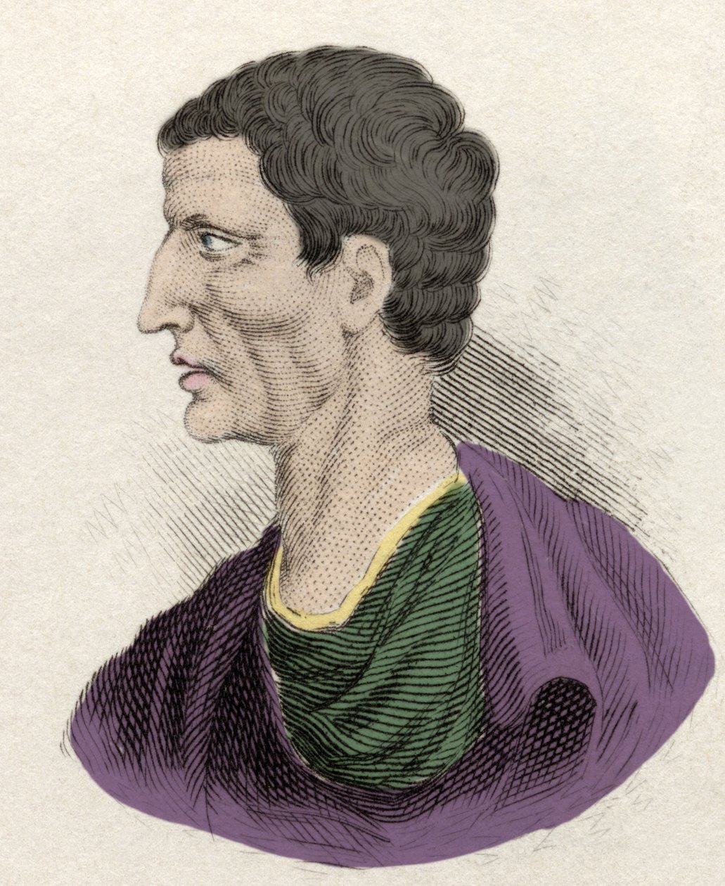 Zastoupení římského politika Luciuse Cornelia Sully (Silla nebo Sylla) (138-68 př.nl). Rytina 19. století. od Unknown artist