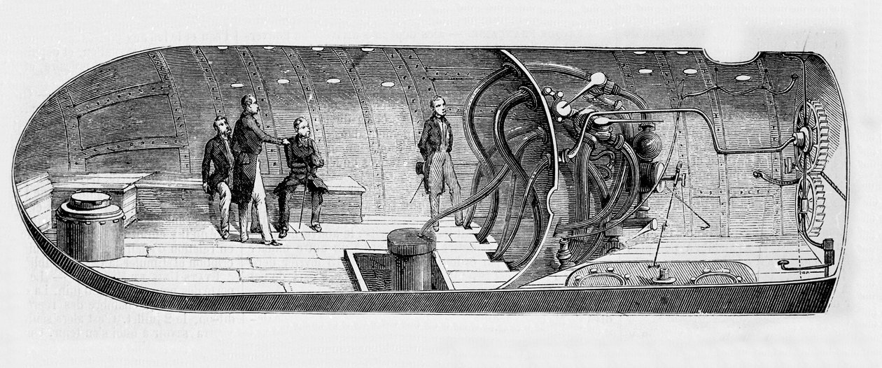 Reprezentace ponorky (ponorky) Antoine Prosper Payerne (1806-1886) od Unknown artist
