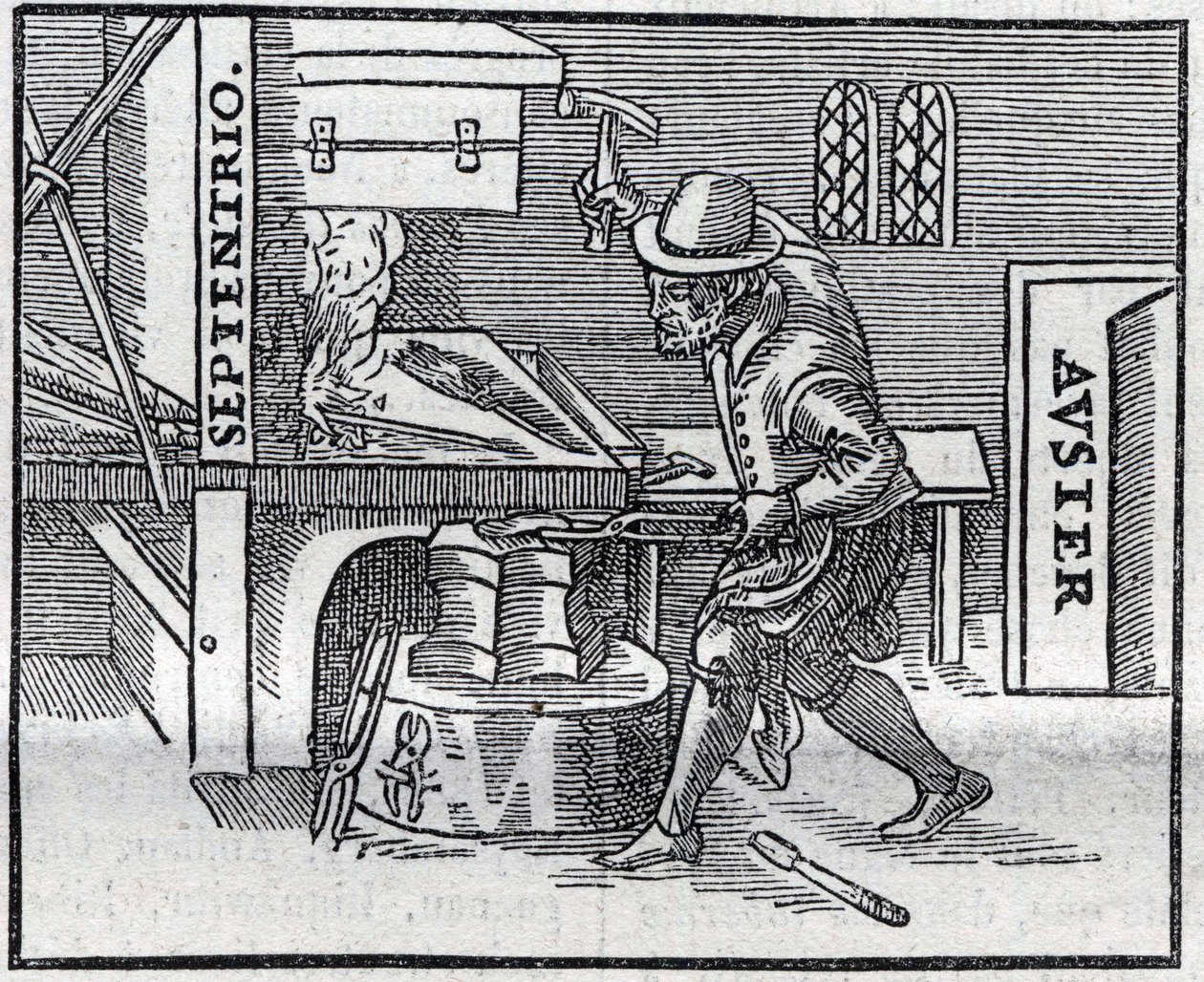 Reprodukce rytiny díla z roku 1600 „De Magnete, Magneticisque Corporibus, et de Magno Magnete Tellure““ (neboli Magnetismus a magnetická tělesa a Velký magnet Země) od Williama Gilberta (nebo Williama Gylberdea od Unknown artist