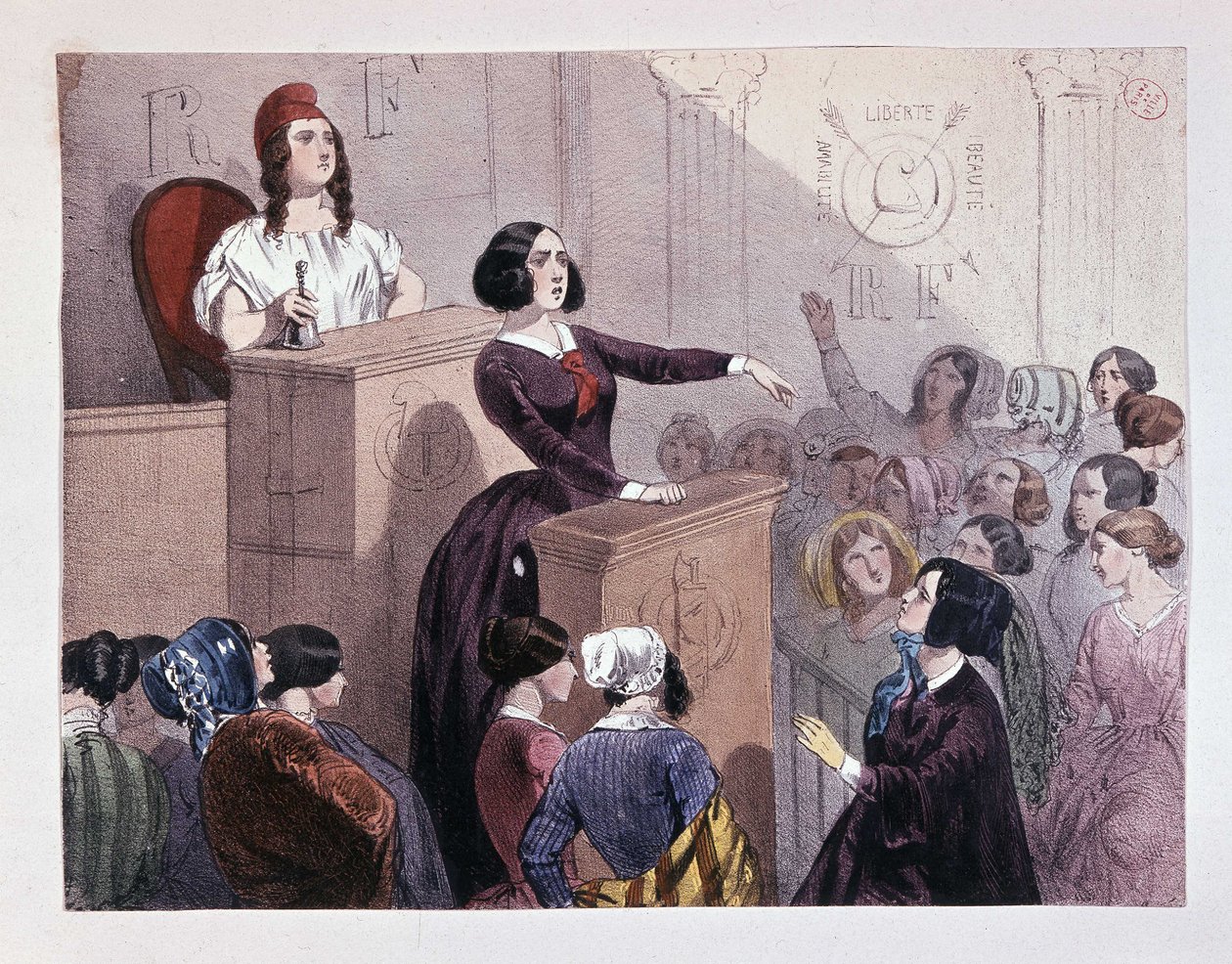 Republikánský ženský klub, revoluce 1848 (klub vedený Pauline Roland od Unknown artist