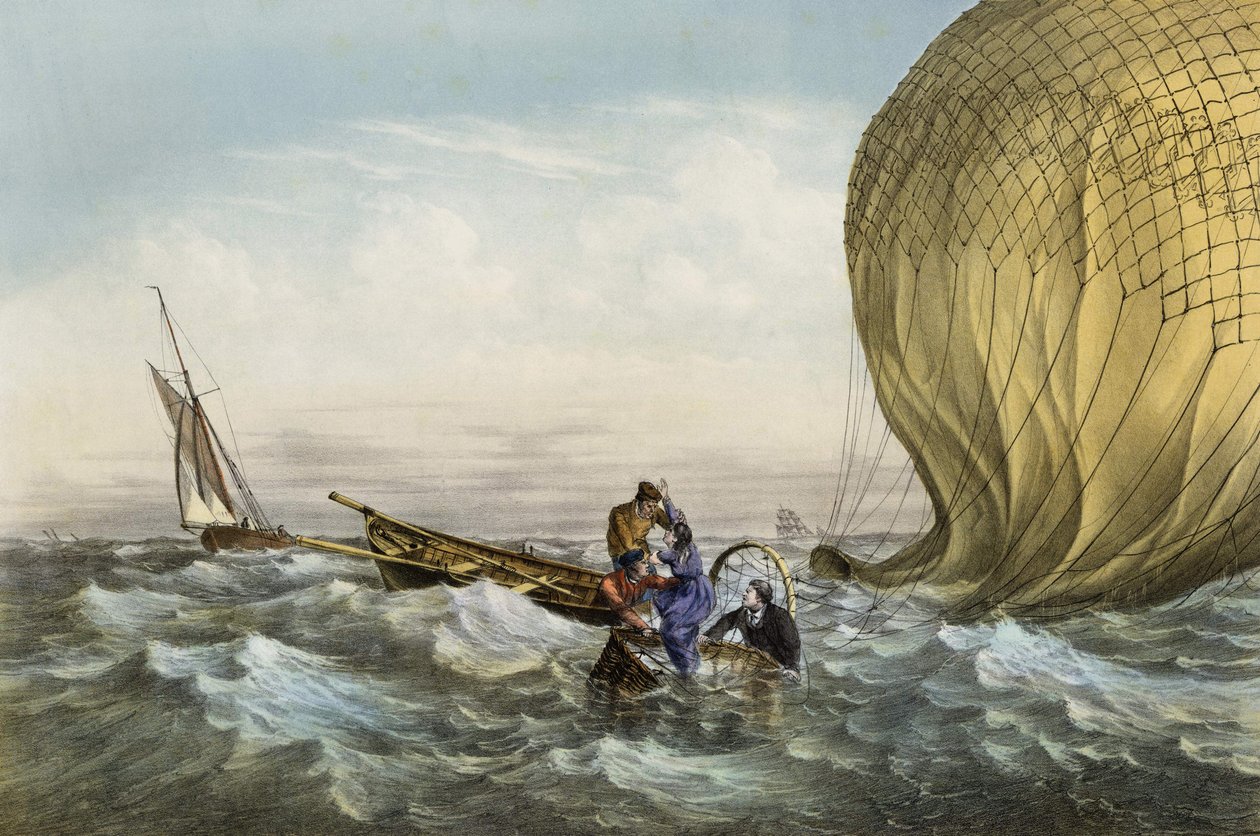 Záchrana míče Habs, nasazený manželi Duroufovými. 1. září ztroskotal na pobřeží Anglie od Unknown artist