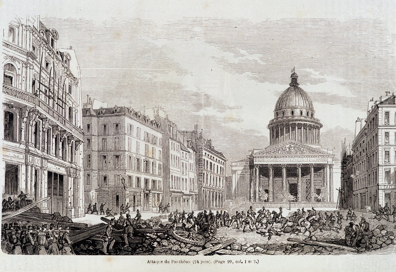Revoluce 1848: Útok na Pantheon 24. června 1848 – v „“současné populární historii““ od Unknown artist