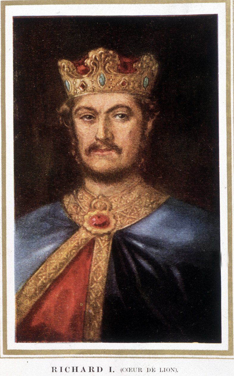 Richard I Heart of Lion - z rytiny Britského muzea od Unknown artist
