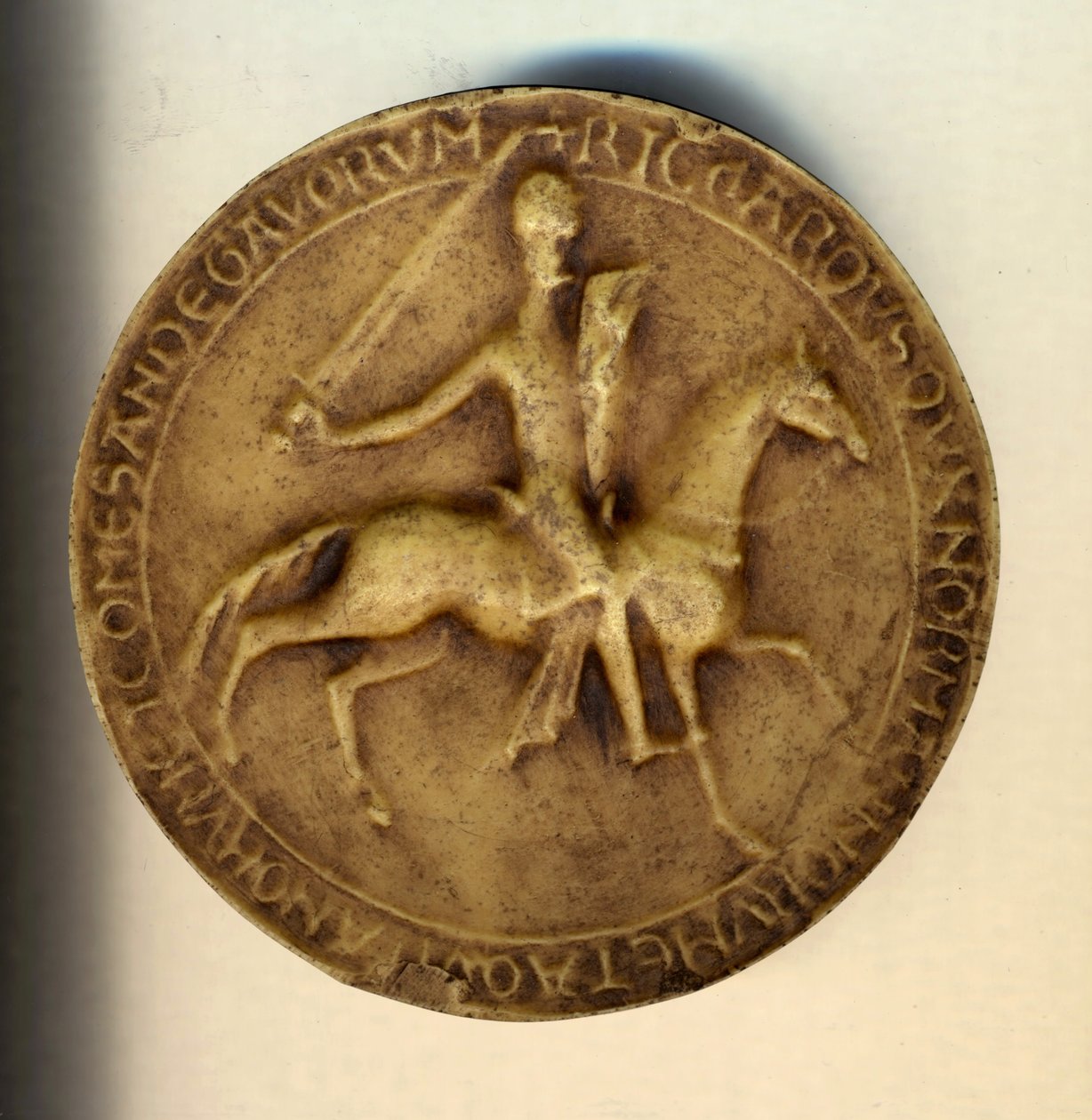 Richard I. Lví srdce (1157 - 1199) obkročmo na protipaprsku. od Unknown artist