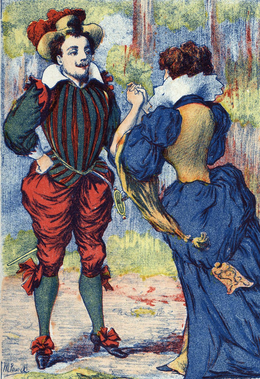 Riquet a la Houppe se stává pohledným gentlemanem. Anonymní ilustrace k "" Riquet a la houppe ", příběhu Charlese Perraulta (1628-1703), francouzského spisovatele. Snímky Marcel Vagne, Jarville Nancy, nedatováno (konec 19. století). od Unknown artist