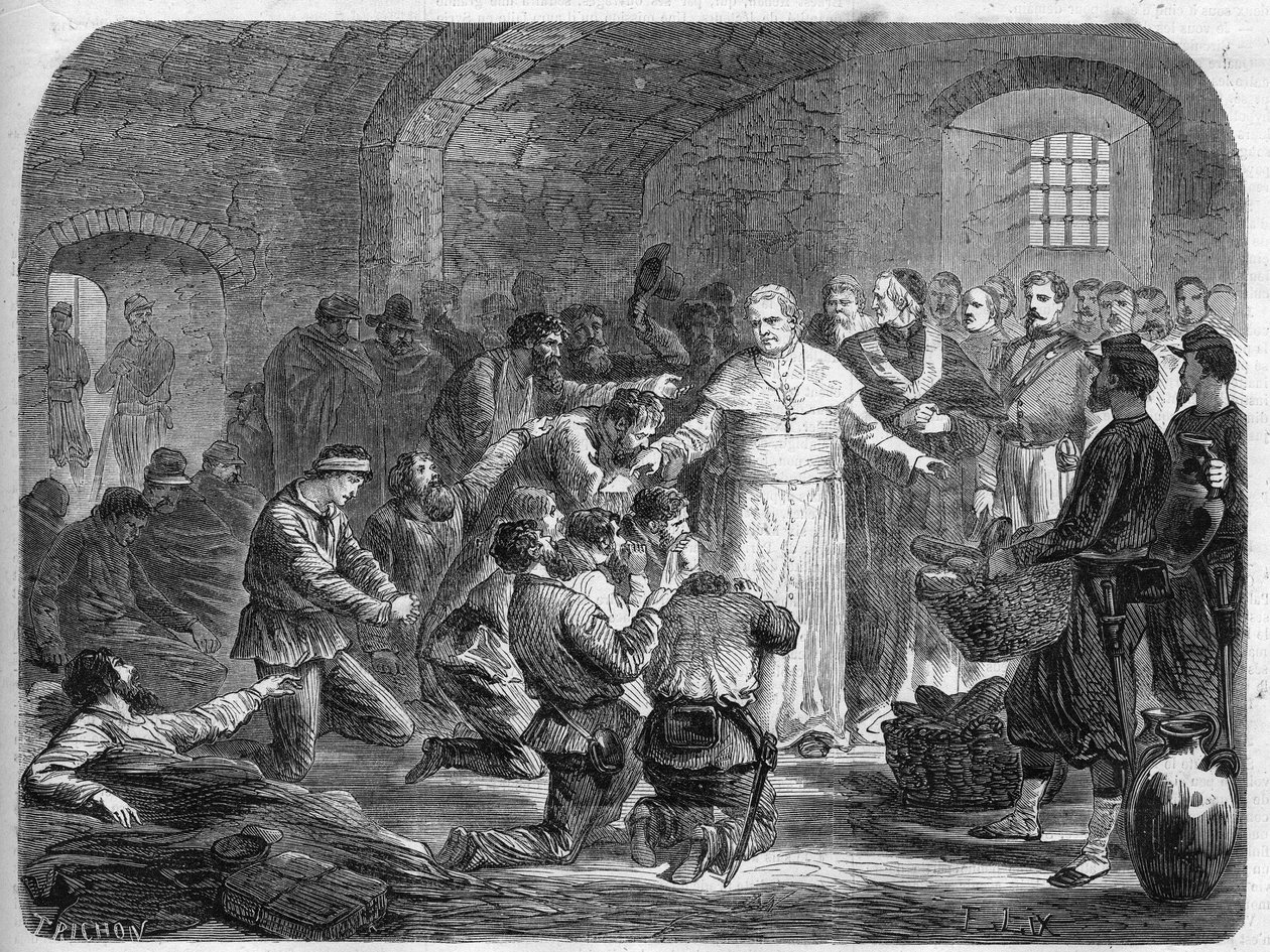 Risorgimento: Papež Pius IX. (Giovanni Maria Mastai Ferretti se stal Piem IX. nebo Piem IX. od Unknown artist
