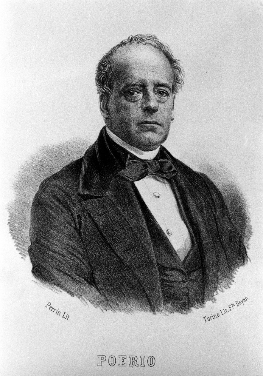 Risorgimento: portrét Carla Poeria (1803-1867), italského revolucionáře. Rytina 19. století. od Unknown artist