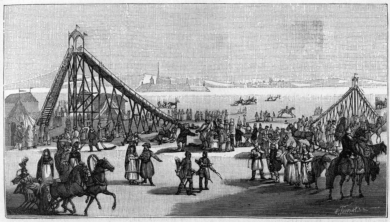 Horská dráha v Rusku ze staré původní kresby Sauerweida. v přírodě. Přehled věd a jejich aplikací v umění a průmyslu.“ 1888 od Unknown artist