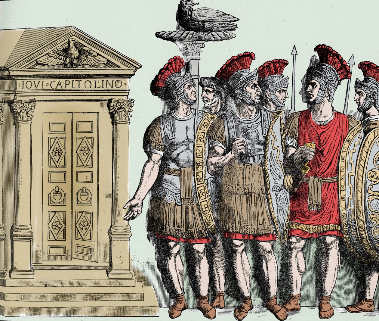 Římská říše: Pretoriáni – římský starověk; pretoriánská garda od Unknown artist