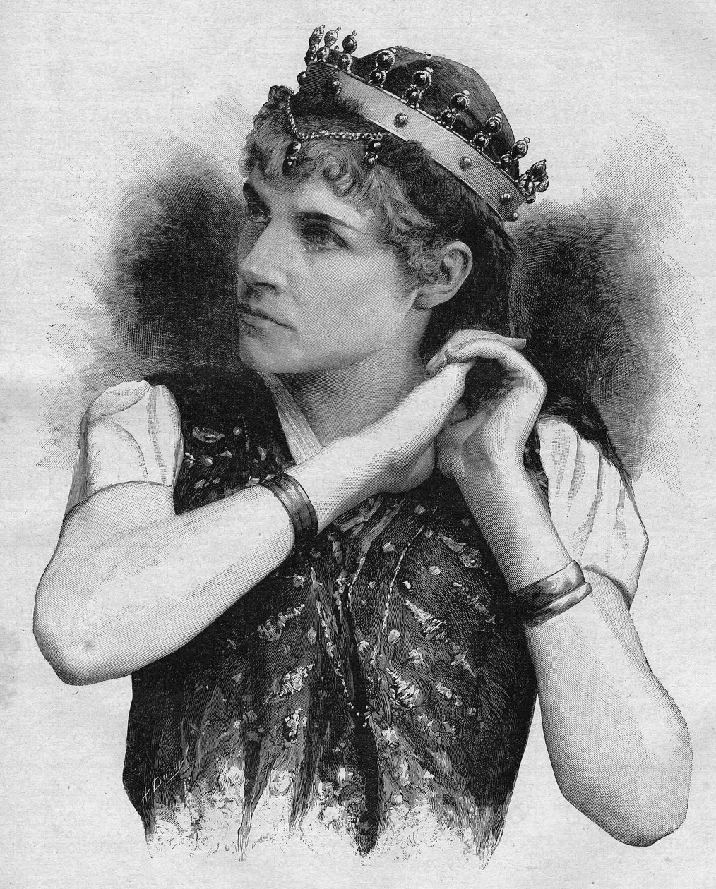 Rose Caron (1857-1930), francouzská zpěvačka v „Salammbo“ od Louise Etienna Ernesta Reyera v roce 1892. od Unknown artist