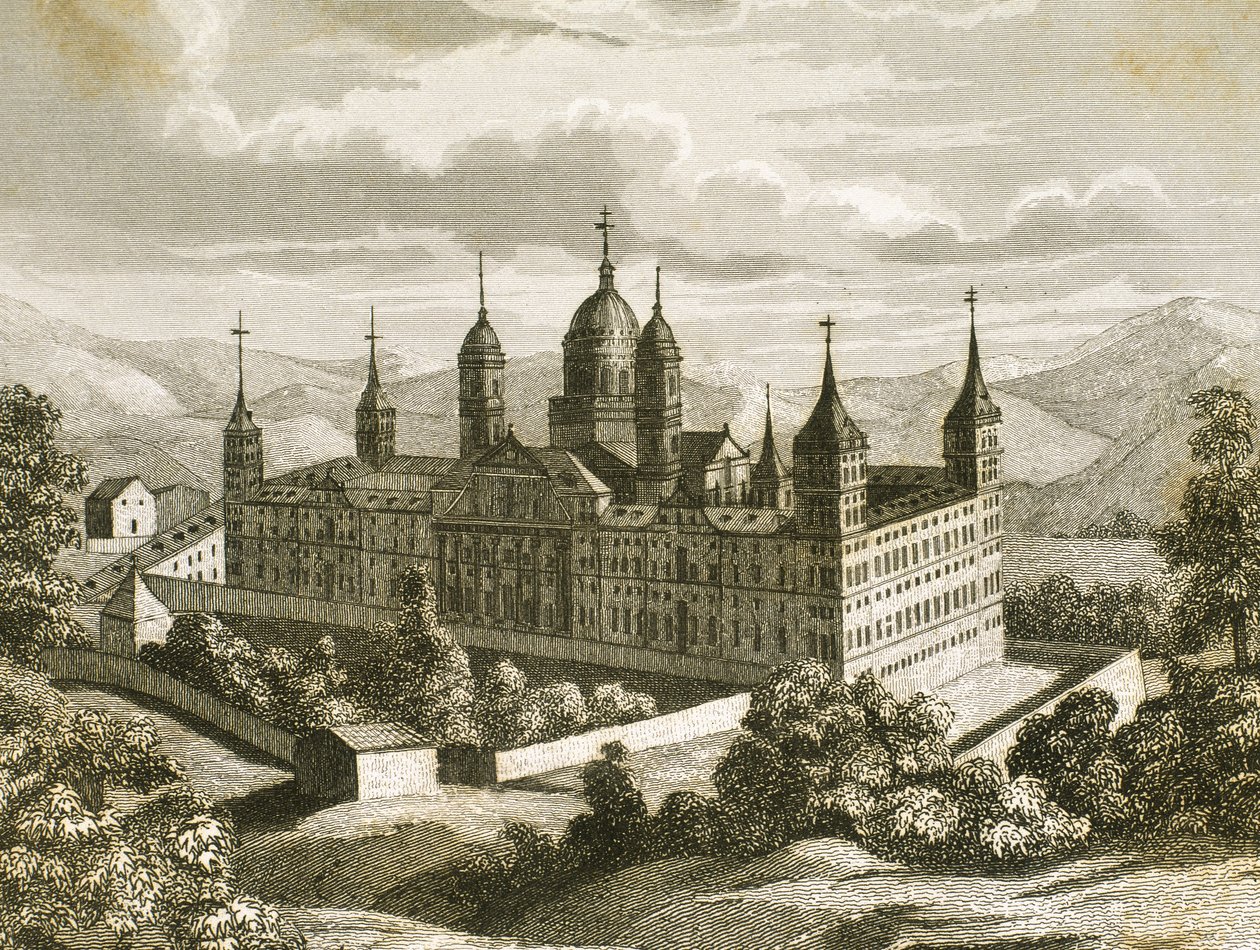 Královský klášter San Lorenzo de El Escorial, provincie Madrid, Španělsko od Unknown