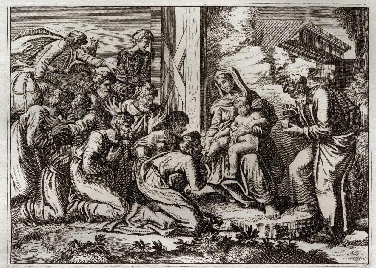 Royaumontská Bible, Nový zákon: Klanění mudrců. od Unknown artist
