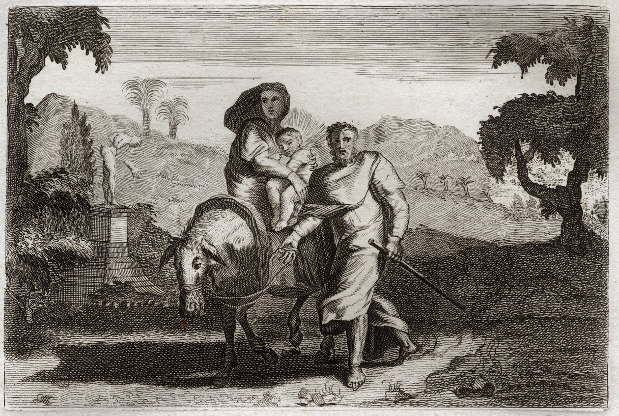 Royaumontská Bible, Nový zákon: Útěk do Egypta. od Unknown artist