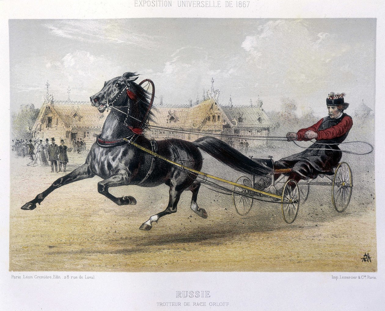 Rusko: Orloff plemeno klusák - v "" Kentaur "" 1867 od Unknown artist
