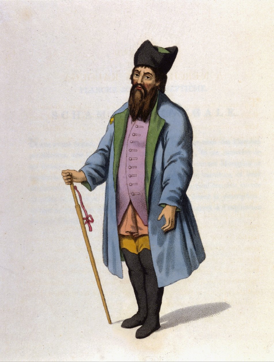 Ruský obchodník z Kaluga. Rytina 1802. od Unknown artist