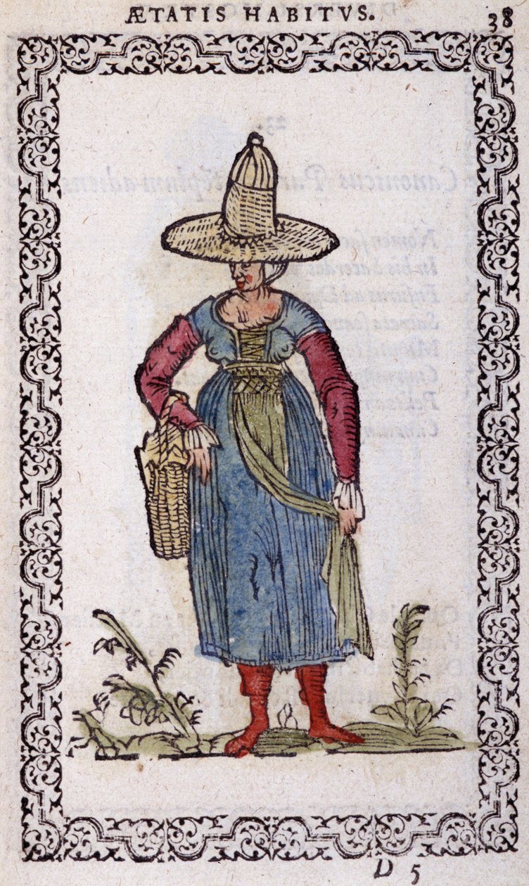 Rustikální žena z Bresse – v „“Habits et effigies”” od Jeana Sulperia od Unknown artist