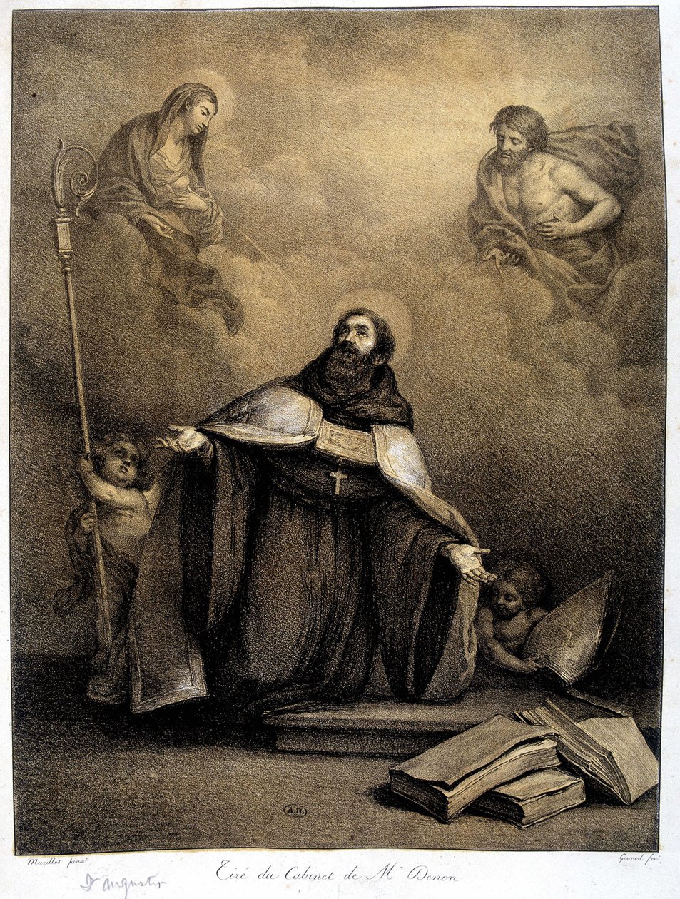 Svatý Augustin (354-430) - 19. století od Unknown artist