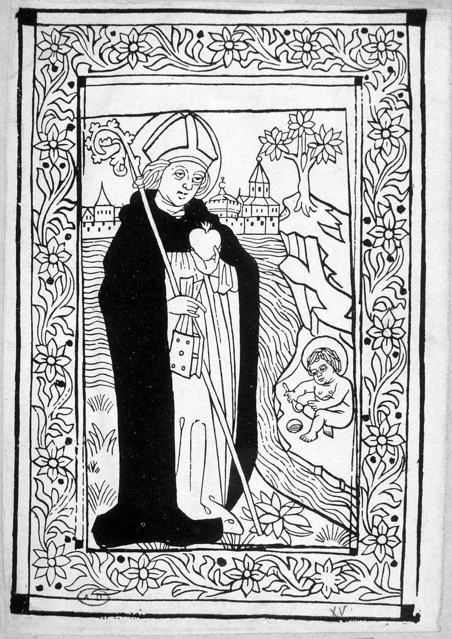 Saint Augustine - rytina od Unknown artist