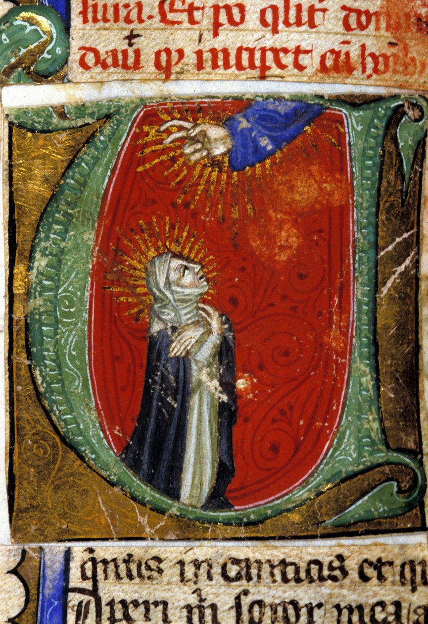Svatá Kateřina Sienská (1347 - 1380) miniatura z 15. století. Biblioteca nazionale Braidense. Milán od Unknown artist