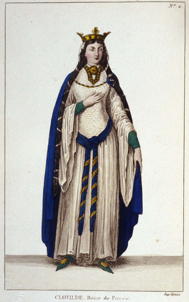 Svatá Clotilde, královna franků (v. 475-545), manželka Chlodvíka 1. od Unknown artist