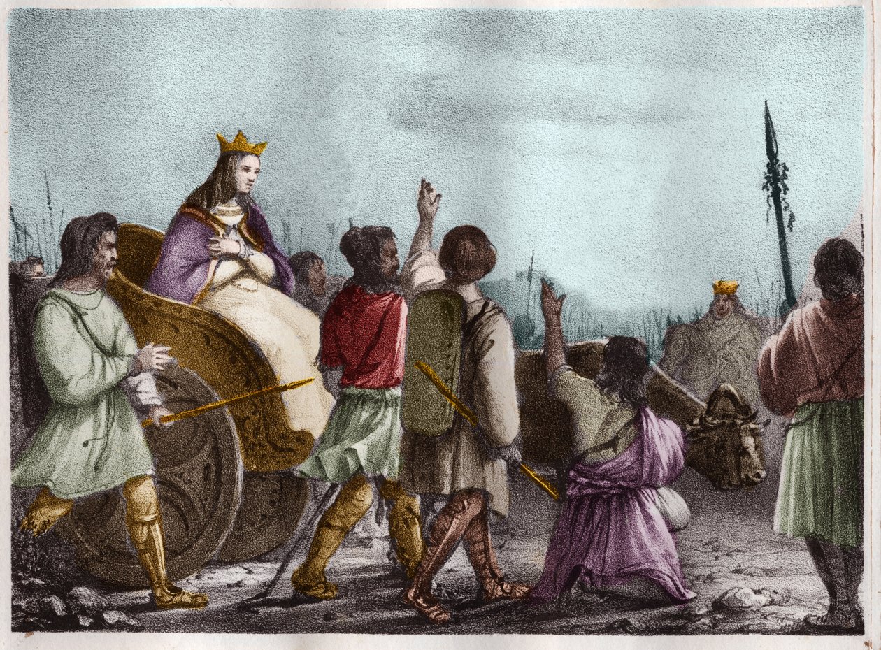 Svatá Clotilde, královna franků (v. 475-545), manželka Chlodvíka 1. od Unknown artist