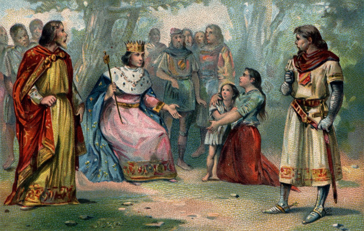 Saint Louis (1214-1270), král Francie, vykonávající spravedlnost pod dubem Vincennes. od Unknown artist