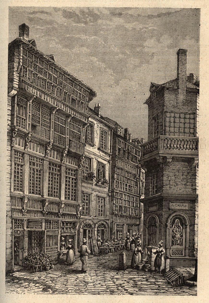 Saint Malo (Saint-Malo) dům Duguay Trouin (René Dugay-Trouin) - rytina „“ PATRIE““ - PECTUREQUIREQUE POPIS FRANCIE V 6 SVAZTECH LUCIEN HUARD - konec 19. století od Unknown artist