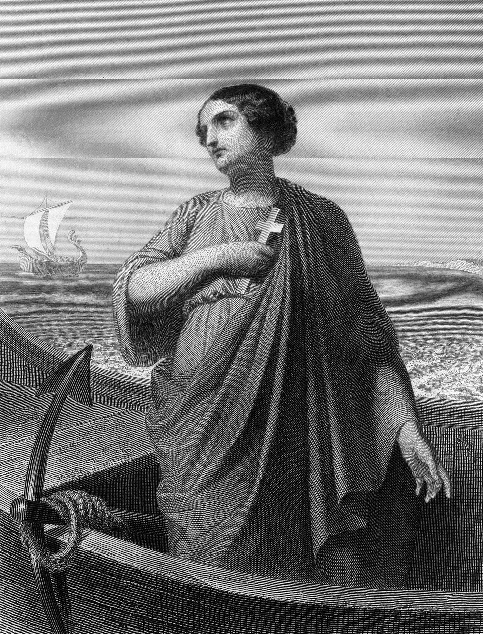 Saint Paule. Roman Patrician (347 až 404) - v „“Svaté ženy““. 1852. od Unknown artist
