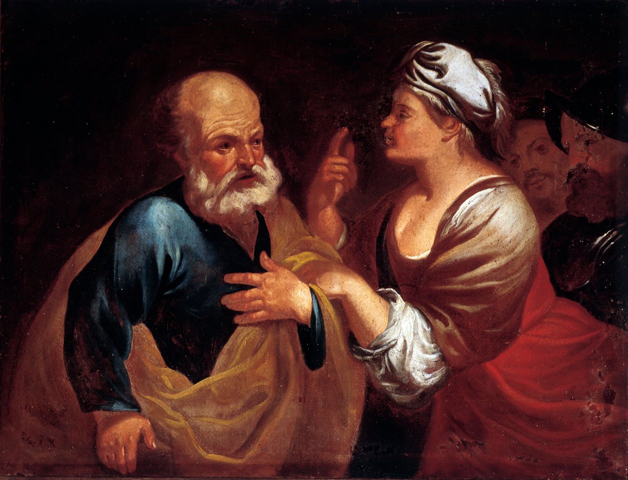 Zapření svatého Petra (olej na plátně od Unknown artist