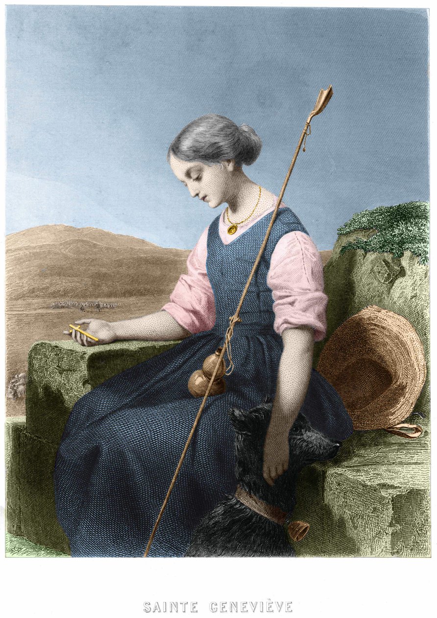 Svatá Genevieve, patronka Paříže. od Unknown artist