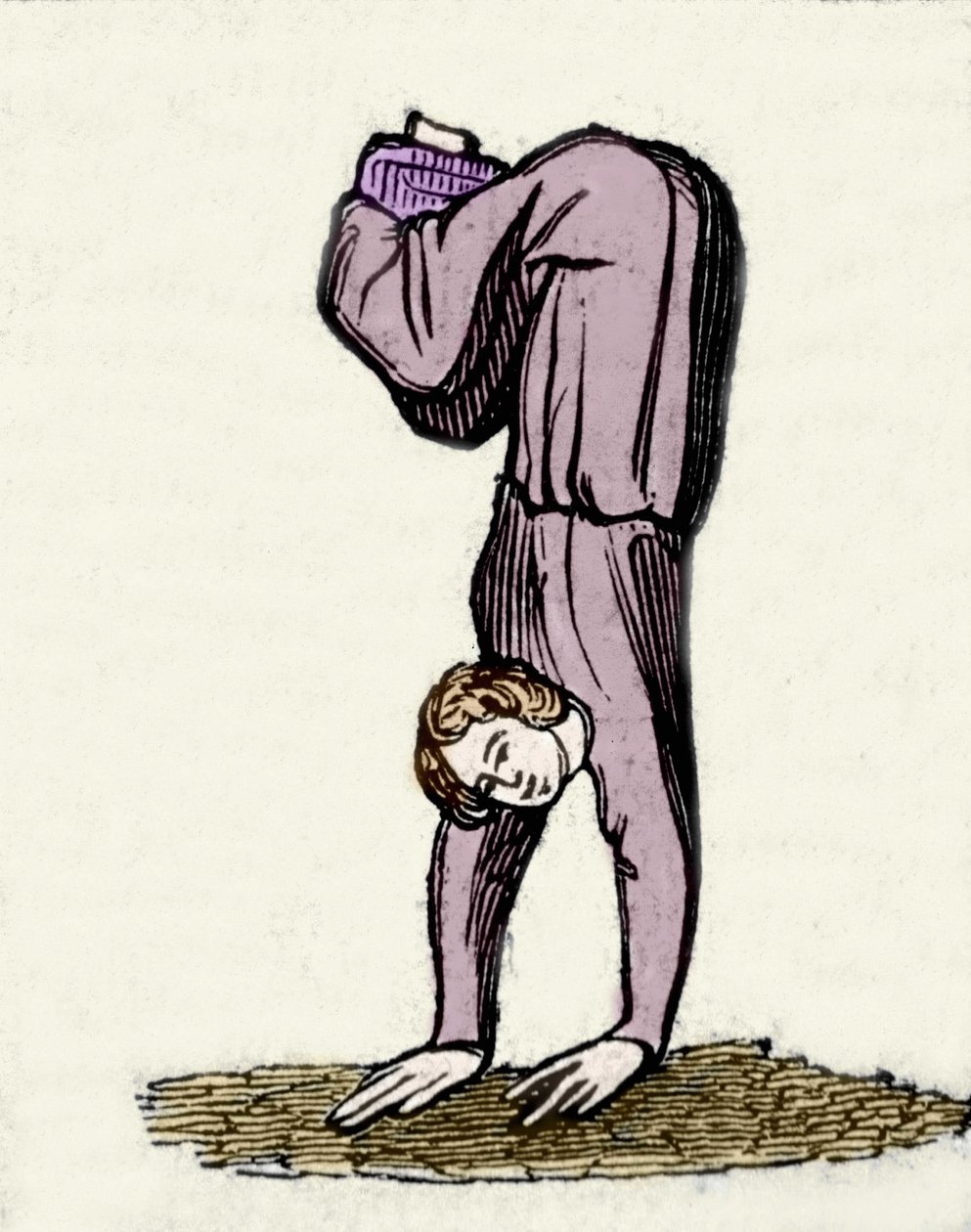Salome tančí pro svého otce Heroda Antipase. Ilustrace z 19. století z rukopisu. od Unknown artist