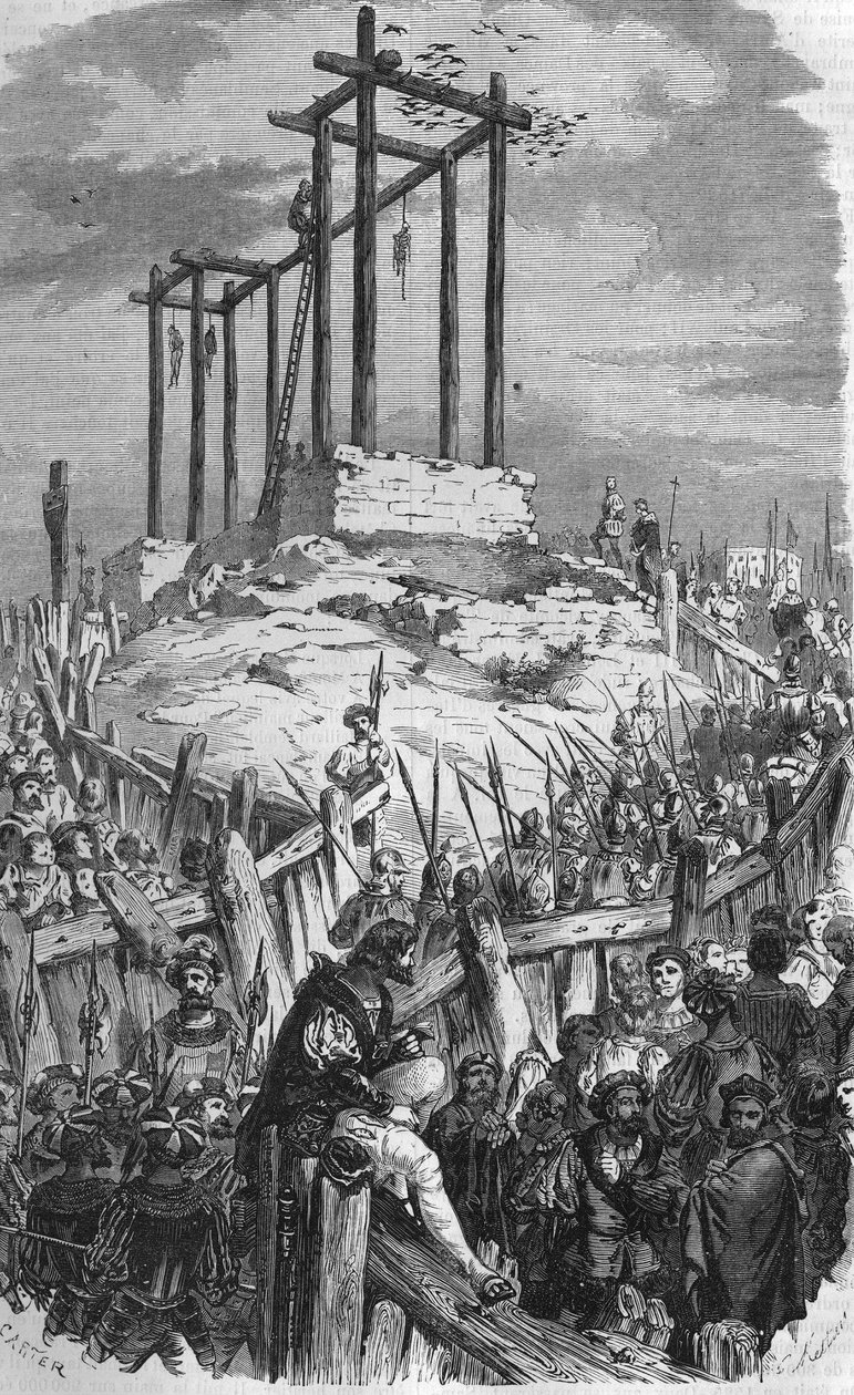 Zemřel Samblancay, který byl v roce 1527 oběšen. od Unknown artist