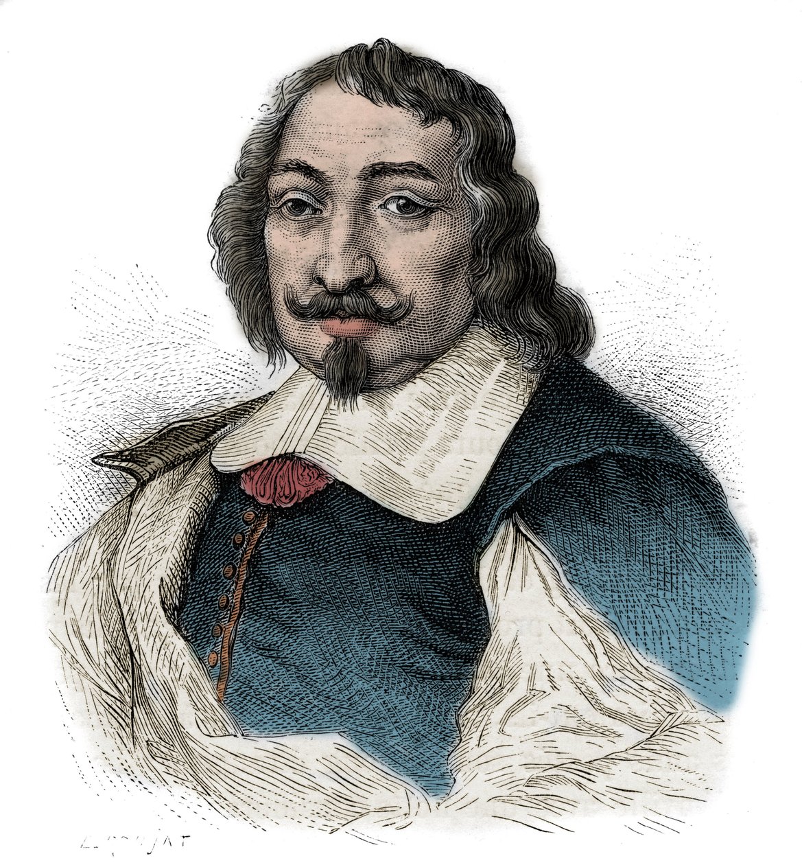 Samuel de Champlain (1567-1635) - Portrét Samuela de Champlain (1567 - 1635), francouzský průzkumník v Americe - od Unknown artist