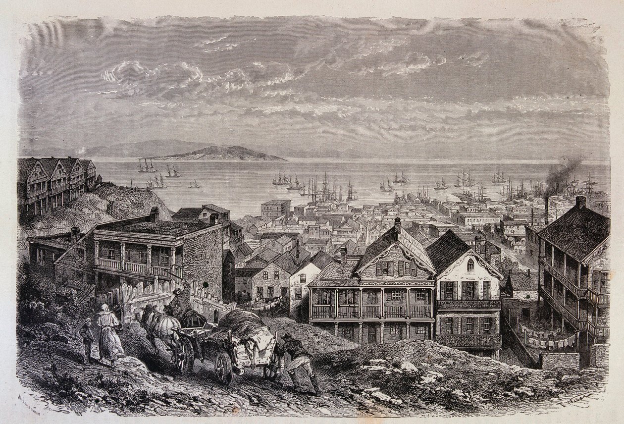 San Francisco Bay (Kalifornie) - v „“ Kolem světa““ od Unknown artist