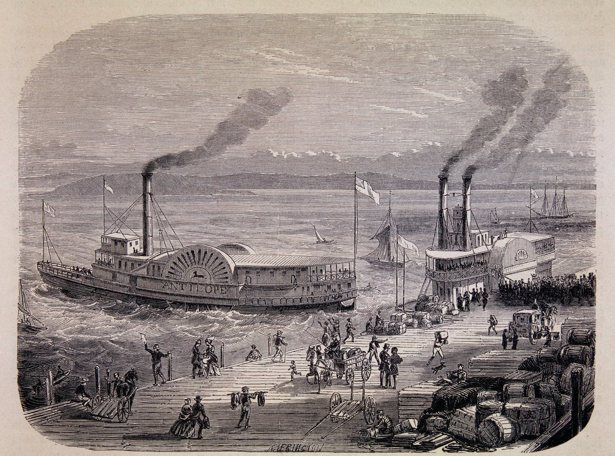 Doky a kolové lodě v San Franciscu (Kalifornie) – v „Tour du Monde“ od Unknown artist