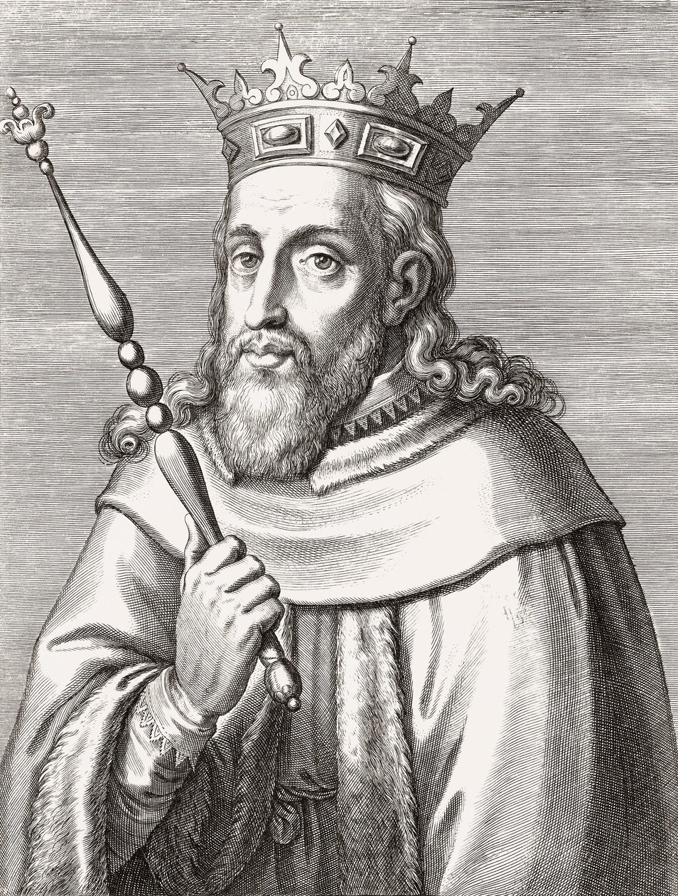 Sancho II, portugalský král. Portrét. od Unknown artist