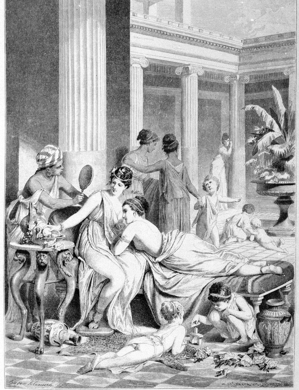 Sapho (Sappho) a jeho společníci. od Unknown artist