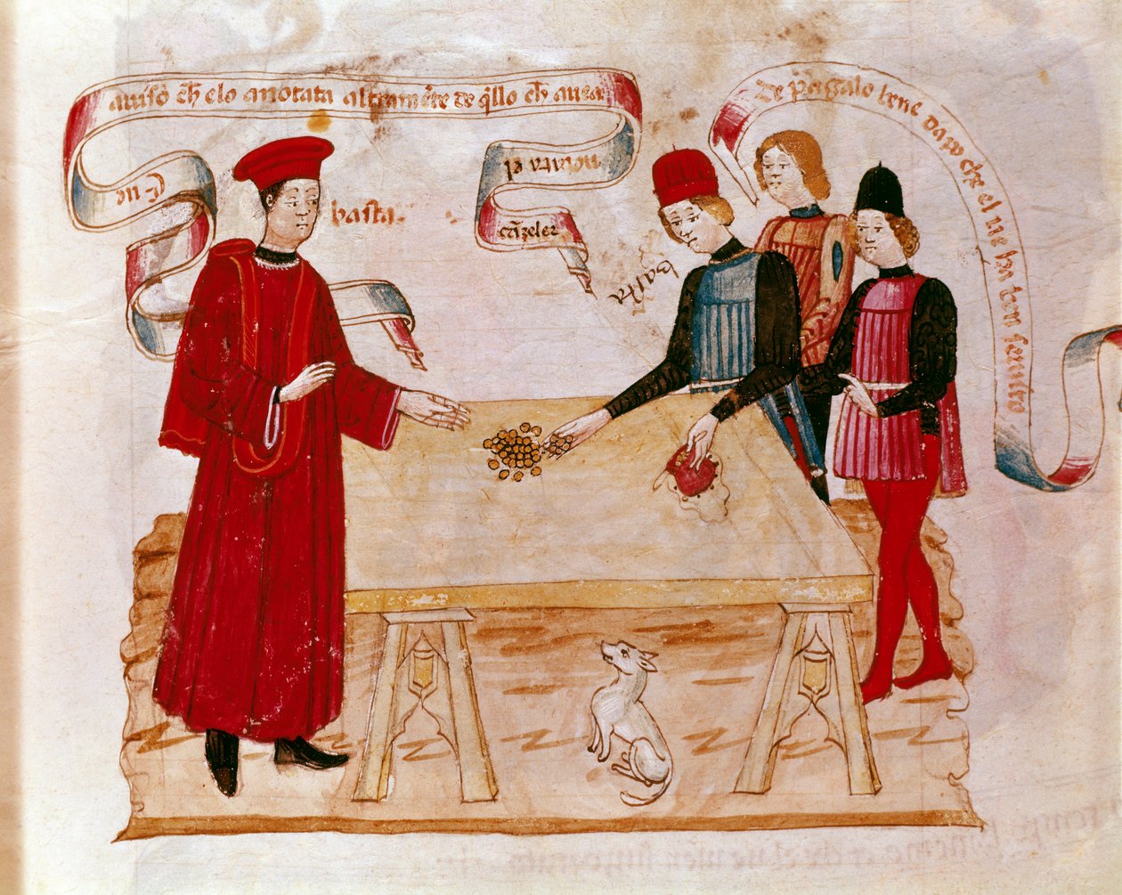 Scéna úplatkářství smírčího soudce (miniaturní od Unknown artist