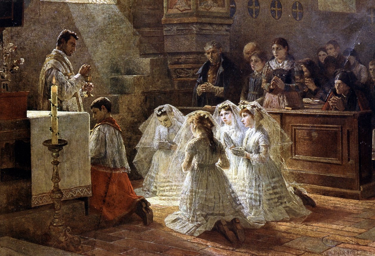 Scéna přijímání v 19. století od Unknown artist