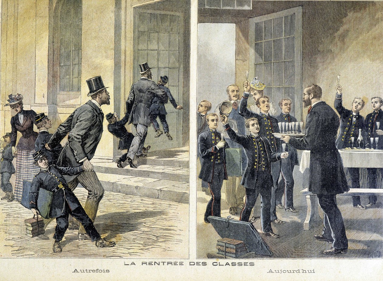 Škola: zpět do školy včera a dnes – v „“ the Petity Journal“ od Unknown artist