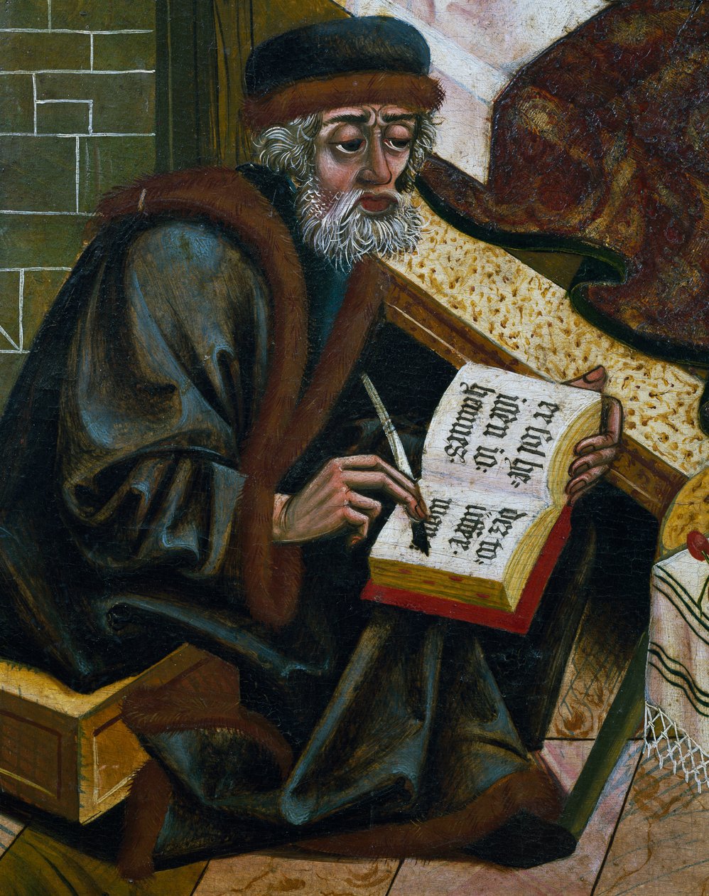 Písař, francouzsko-rýnské umění, detail od Unknown artist