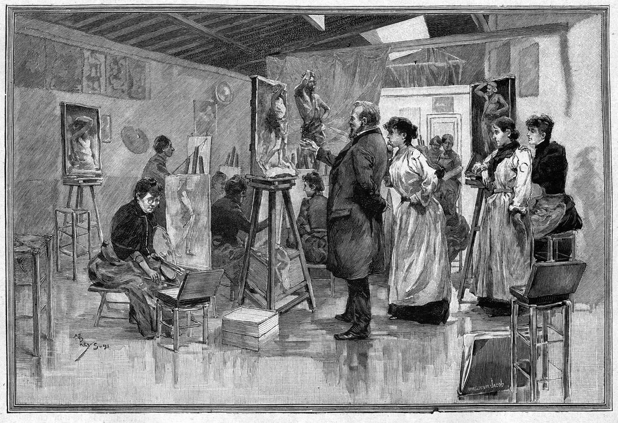 Sochařská dílna v Paříži v roce 1892. od Unknown artist
