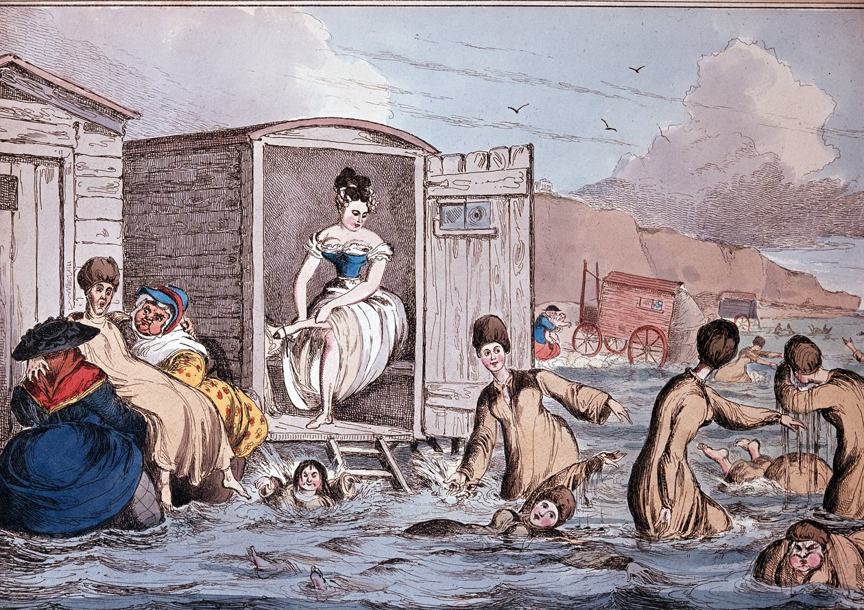 Mořské lázně v Brightonu - 19. století, B.N. od Unknown artist